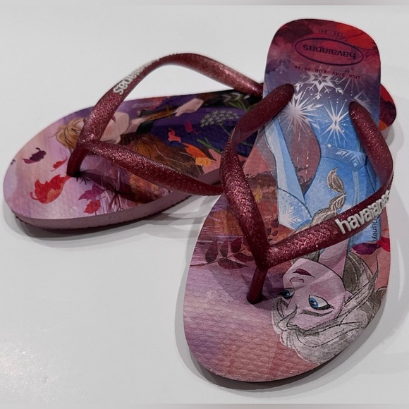❄️Havaianas Frozen Flip Flops - Kids Size 3/4 Years ❄️ - Picture 1 of 7